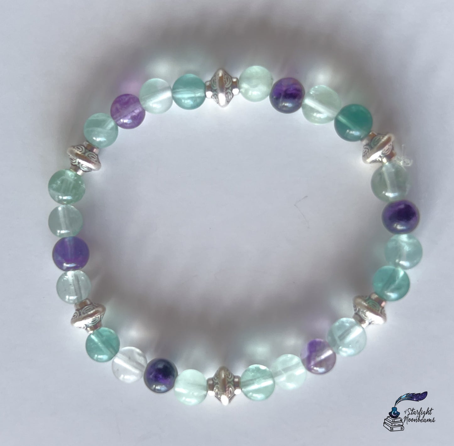 Rainbow Fluorite Bracelet for Mental Clarity, Optimism & Spiritual Connection